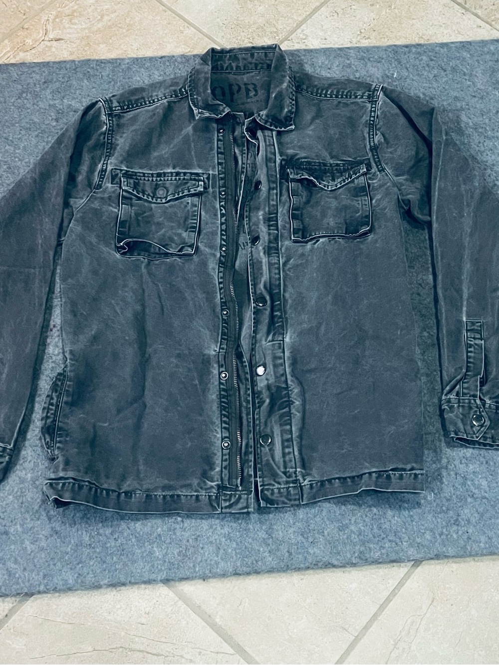 Original Paperbacks Men's Black Washed Lightweight Shirt Jacket